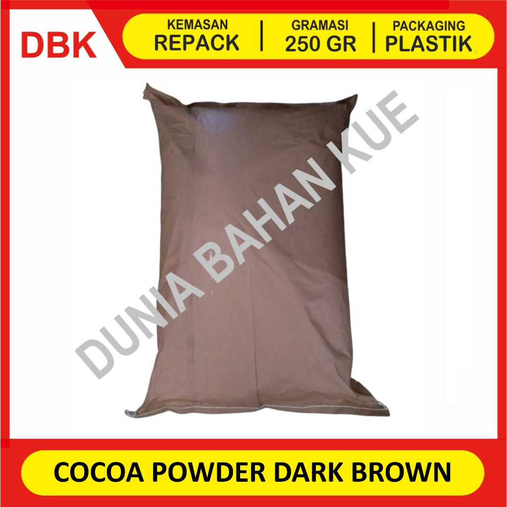 

COCOA POWDER ALKALIZED COKLAT BUBUK DARK BROWN - REPACK 250 GR
