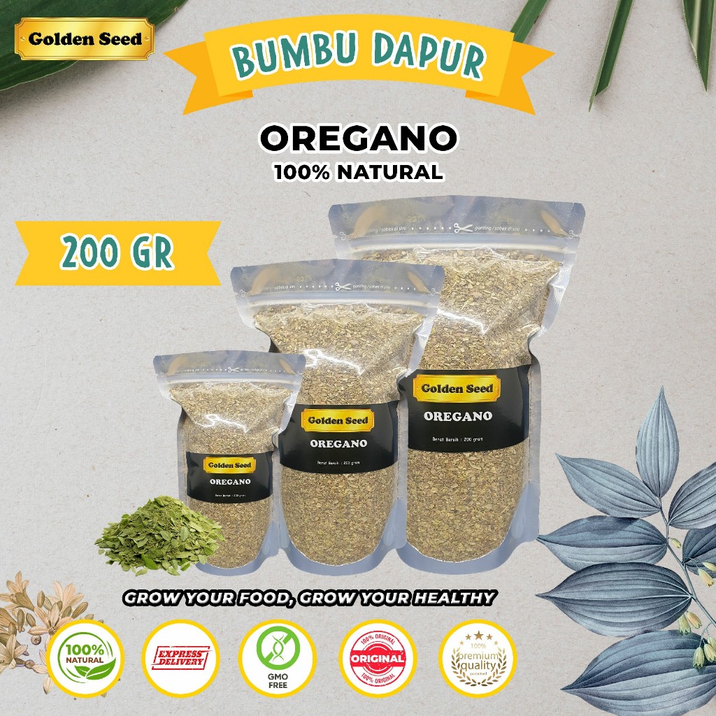 

OREGANO 200 GRAM PREMIUM - DAUN OREGANO KERING 200 GR BUMBU REMPAH