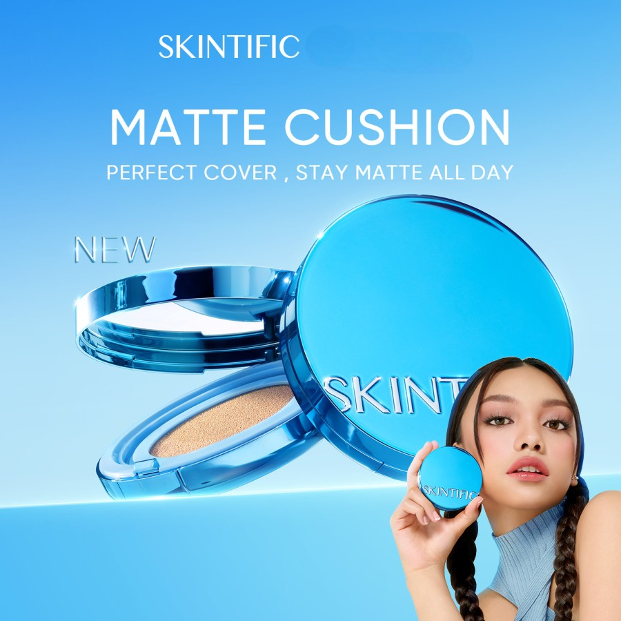 Skintific Perfect Stay Velvet Matte Cushion - cushion skintific - ORI☑️ BPOM☑️ -  matte kulit bebas 