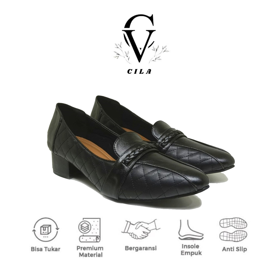 Sepatu Kerja Wanita Ukuran Super Jumbo Besar | No 40 41 42 43 44 45 | Sepatu Heels Pantofel Formal W