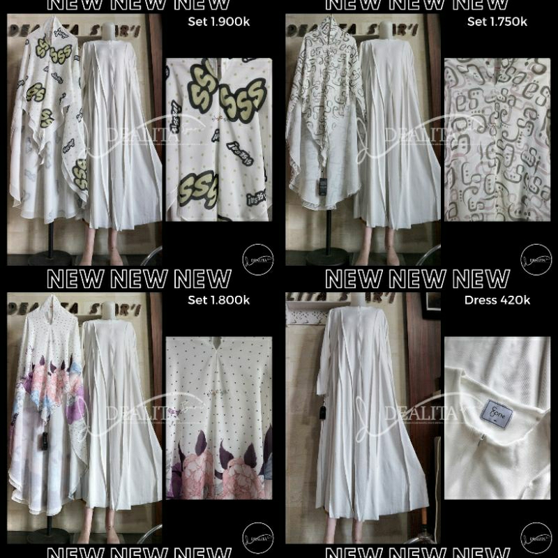 Dress Sofni White X Khimar Sisesa Limited Edition