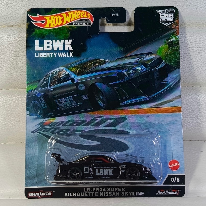 hot wheels nissan skyline r34 lbwk lb-er34 super silhouette chase car