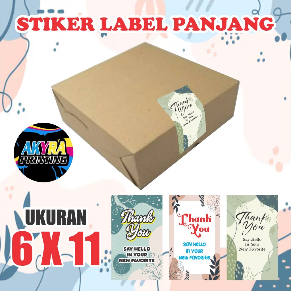 

Cetak Stiker Segel Box -Stiker Hampers Paket - Stiker Thankyou - 6 x 11 cm