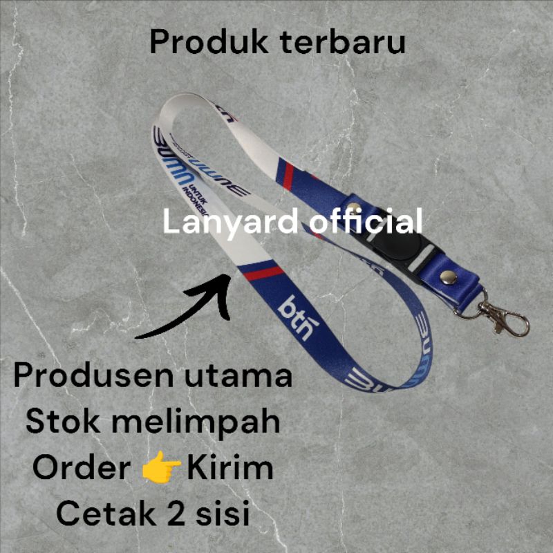 Tali Lanyard Bumn Btn biru putih paling murah