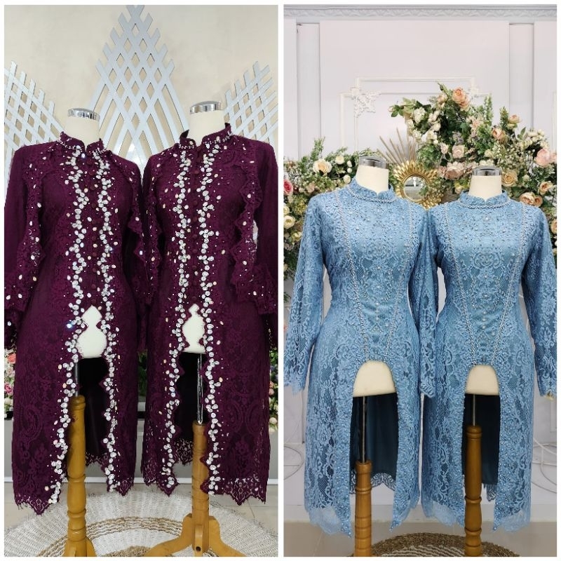 TERLRIS KEBAYA AKAD/BESAN PENGANTIN/KEBAYA IBU BESAN  PENGANTIN/BAJU AKAD NIKAH /KEBAYA PENGANTIN