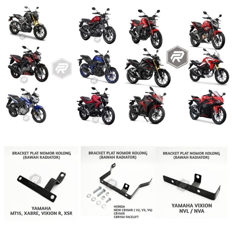 dudukan plat nomor cb150r dudukan plat nomor vixion dudukan plat nomor xabre dudukan plat nomor mt15