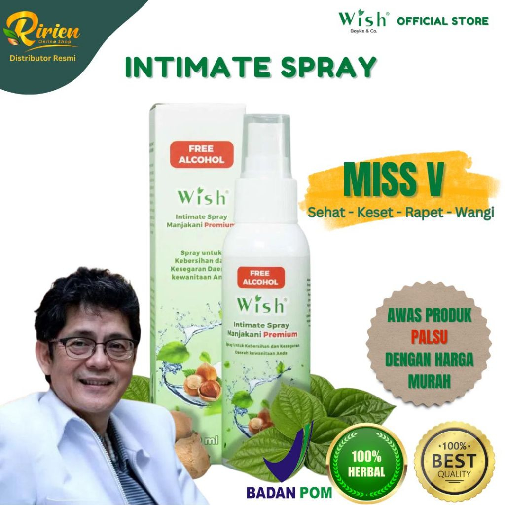 Wish Intimate Spray Manjakani Dokter Boyke 100 ml BPOM
