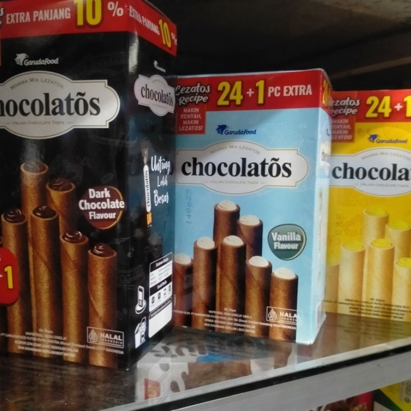 

Chocolatos Wafer Roll long box 24 pcs ( 14gr )