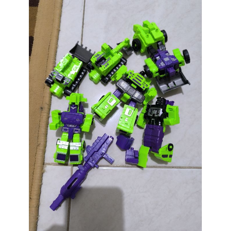Transformers Murah KW China Plastic Devastator Green Hijau