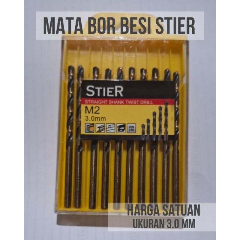 MATA BOR BESI STIER  3.0mm kualitas eropa /mata bor besi dan kayu/ mata bor kayu