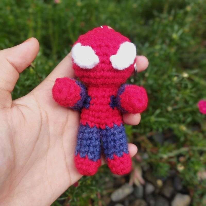 Gantungan Kunci Rajut Spiderman | Spiderman Keychain | Gwen Keychain | Gantungan Kunci Gwen | Gantun