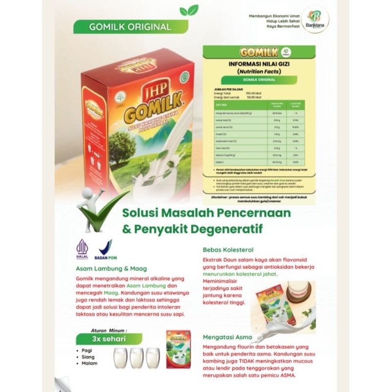 

Gomilk susu kambing etawa, susu ekstrak herbal