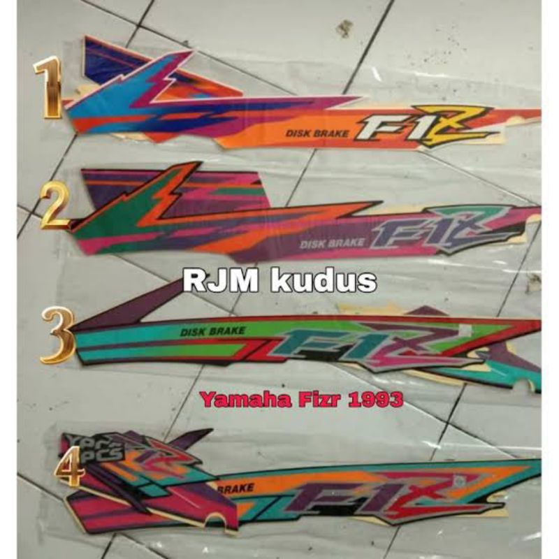 Lis les polet sticker strip stripping stiker setiker motor Yamaha Fiz r fizr lama tahun 1993 1994 19