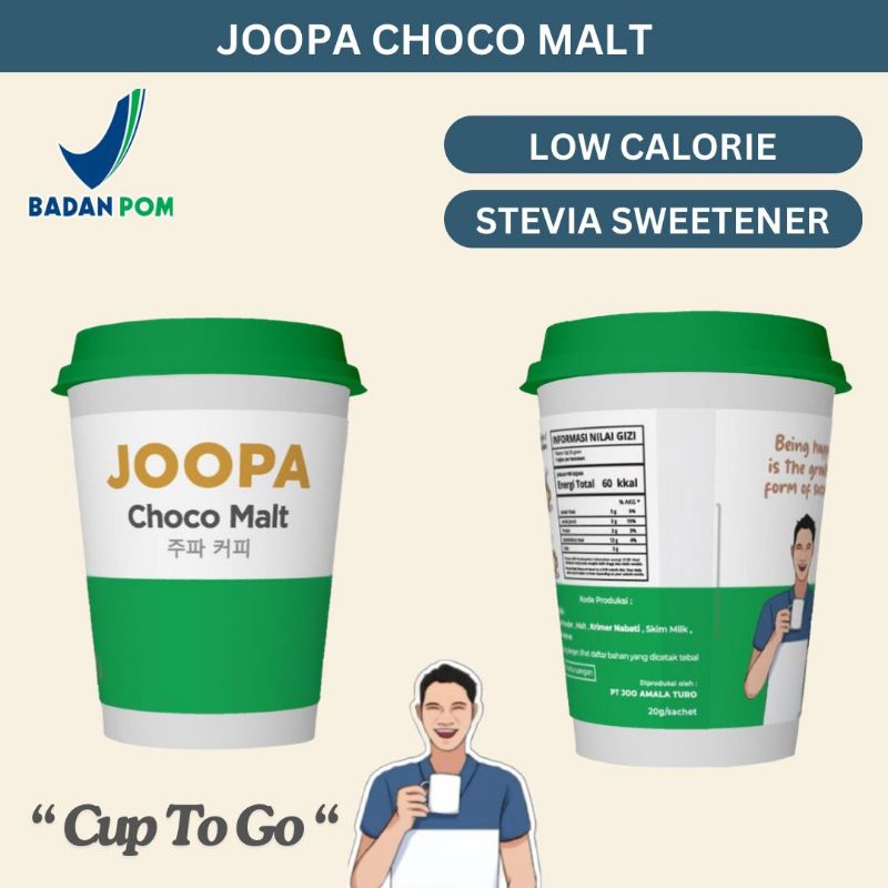 

JOOPA CHOCO MALT - BUBUK MINUMAN RASA COKELAT YANG RENDAH KALORI DENGAN STEVIA SWEETENER