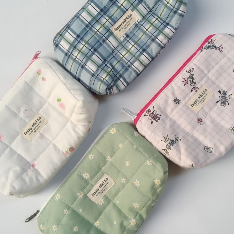 

SUMMER POUCH QUILTING | PENCIL CASE | COSMETIC POUCH | ORGANIZER POUCH QUILTING