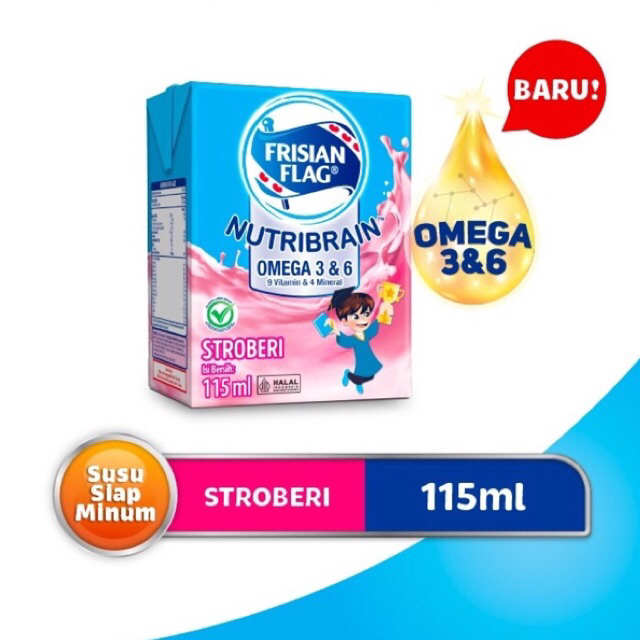 

Frisian Flag Omega Susu UHT Strawberry 115ml