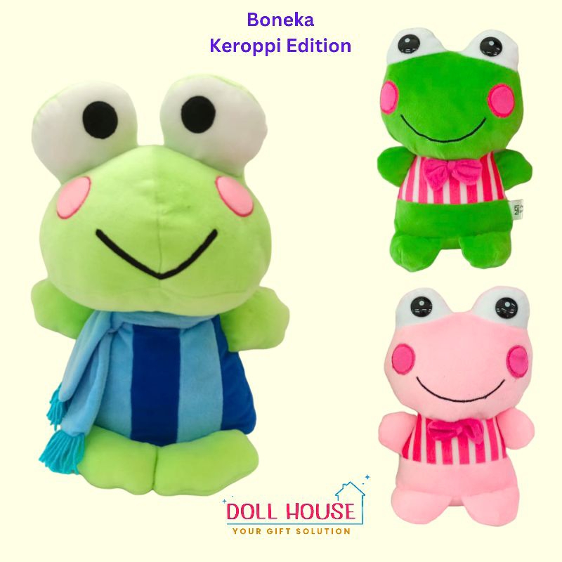 Boneka Keroppi / Boneka Sanrio Keroppi / Boneka Kero Keroppi / Boneka Keropi