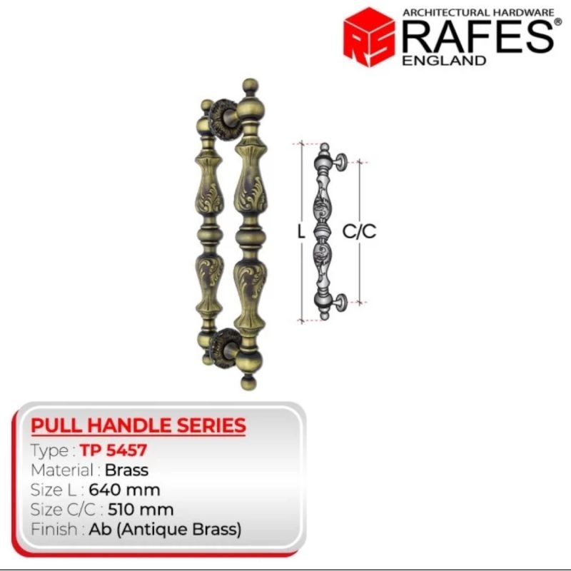 Handle pintu / ANTIQUE pull handle Rafes Brass TP 5457