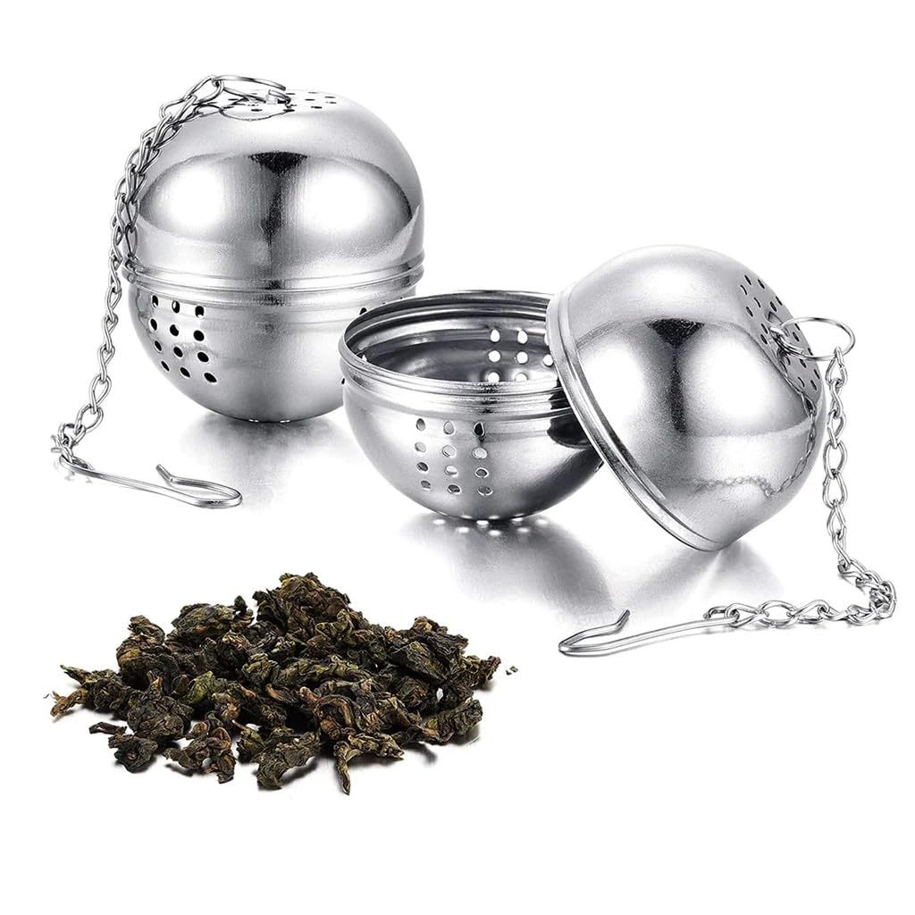 PAD Saringan Kapsul Teh Bumbu Rempah Stainless Steel Infuser Tea Strainer Bulat - Ball Filter Infuse