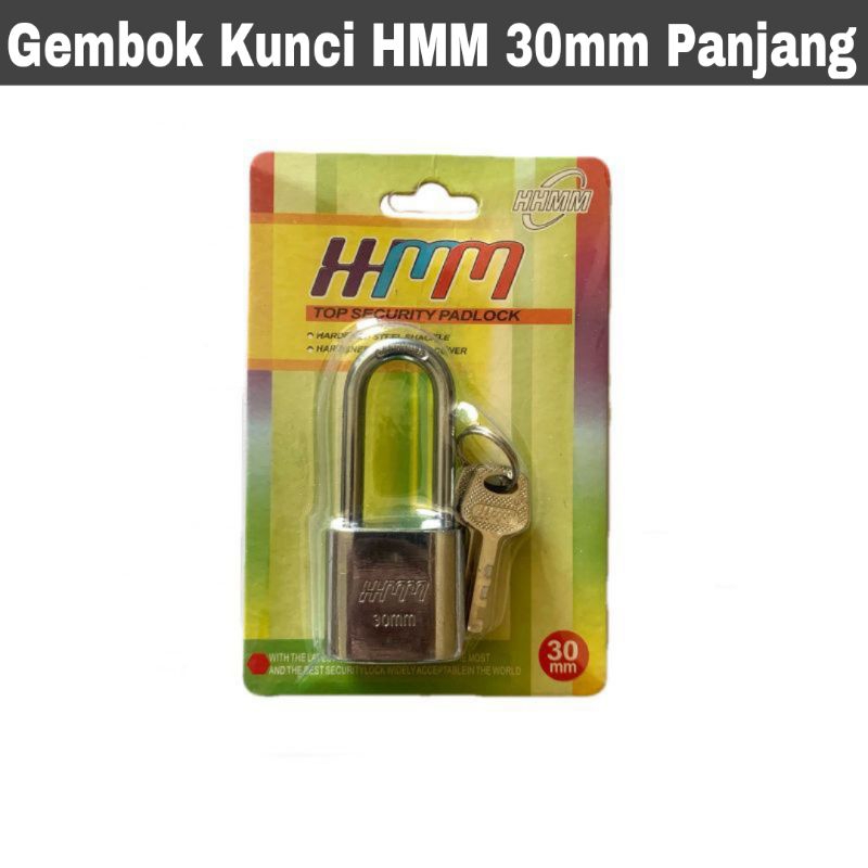 Gembok Kunci Pagar HMM 30mm Panjang | Gembok Laci Loker Lemari