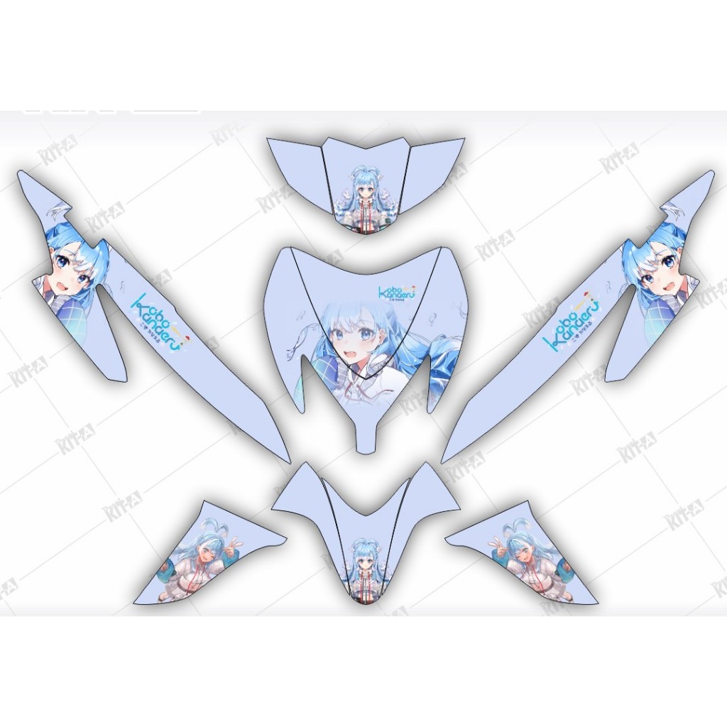 Decal Stiker Vario 110 Karbu Dekal Sticker Variasi Striping Vario 110 D-Q1-012