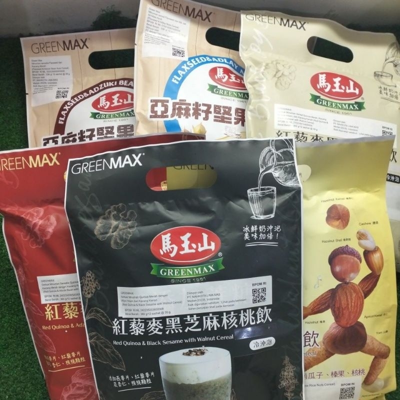Greenmax Powder Drink Serbuk Minuman Sereal Isi 12pcs Impor Taiwan