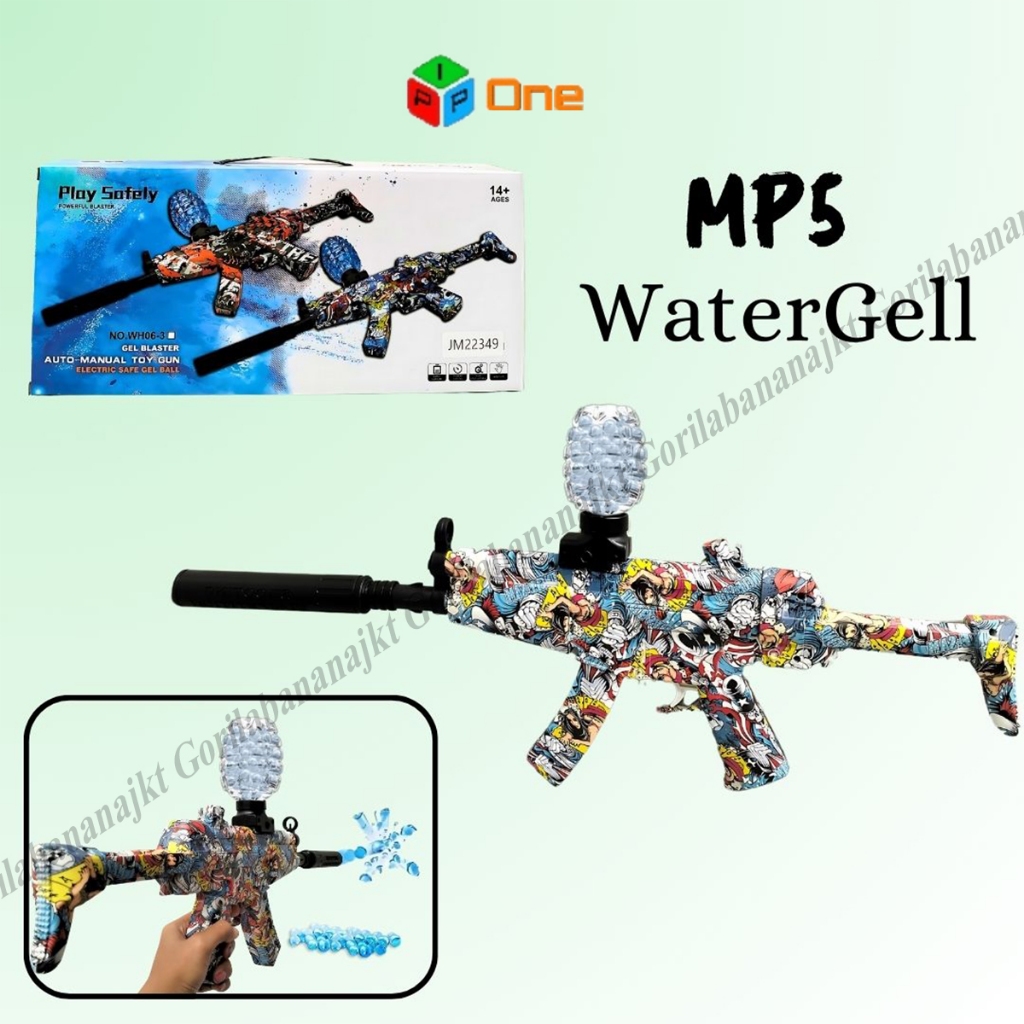 Mainan anak mp5 Navy manual & automatic water gel blaster