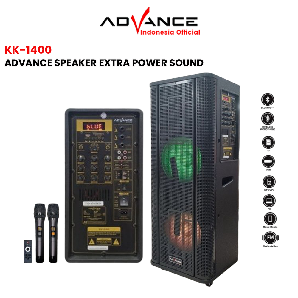 Advance Speaker Aktif Profesional 12 Inch KK-1400 Extra Power Sound