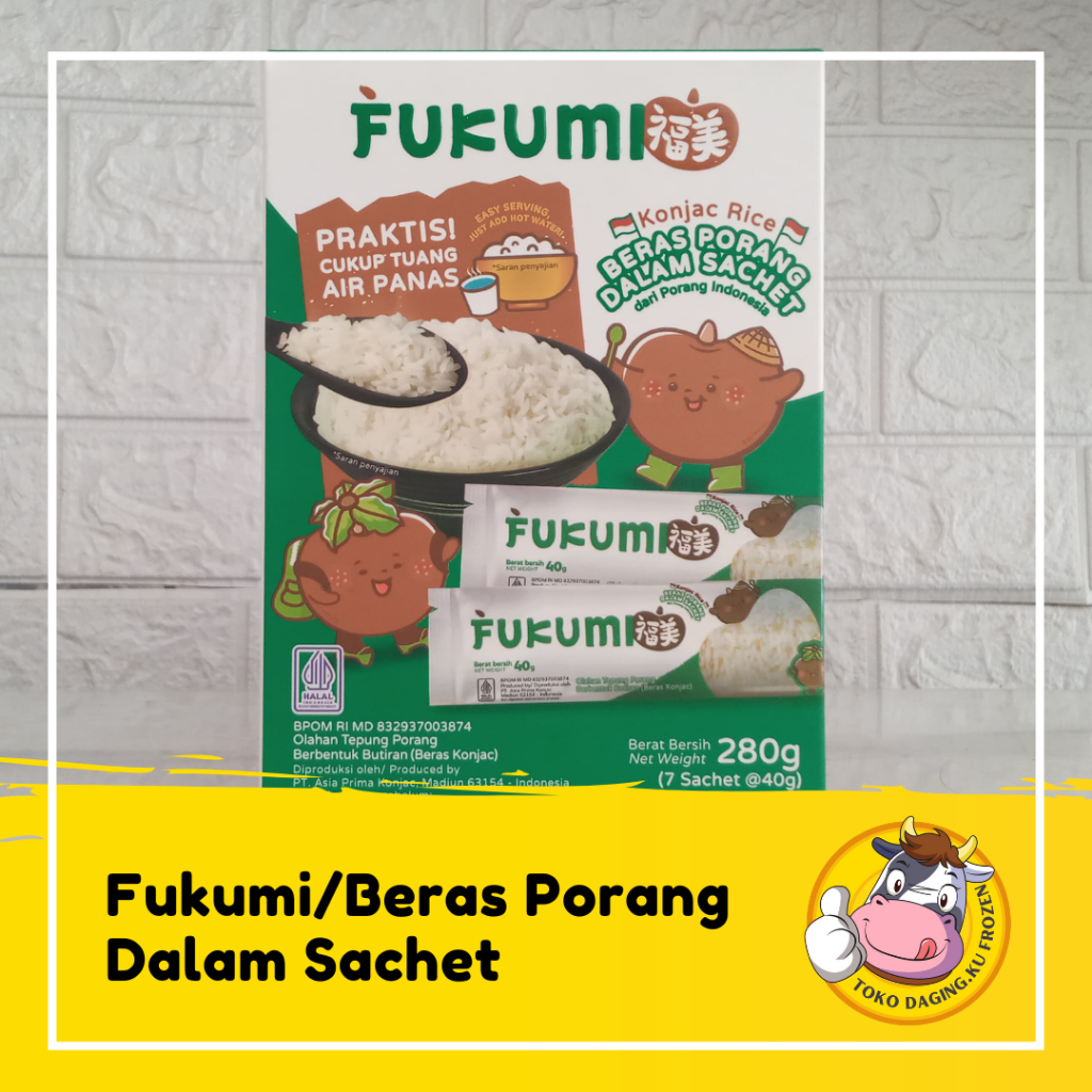 

Fukumi Beras Porang 1 BOX ISI 7 SACHET Halal higenis