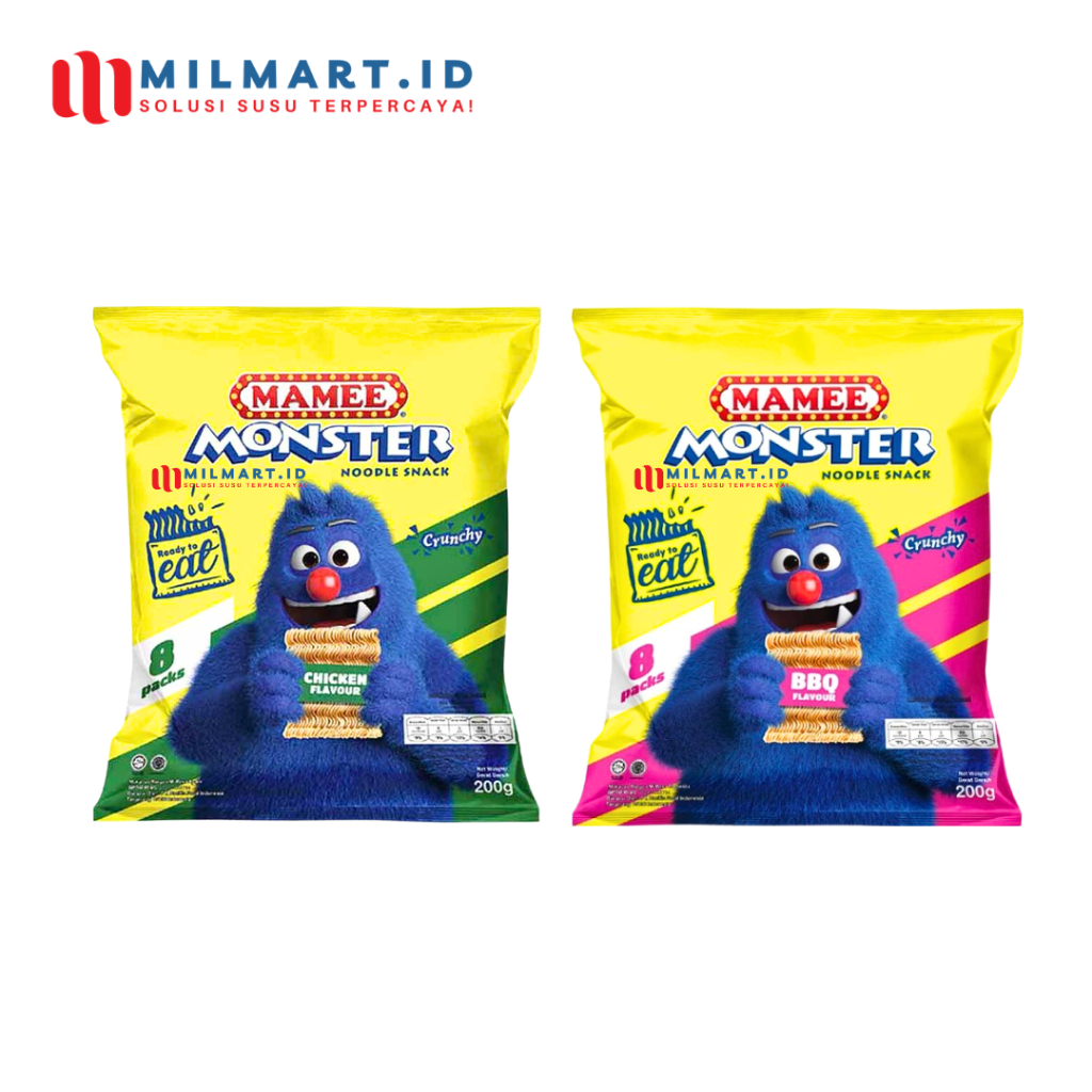 

MAMEE MONSTER SNAK NOODLES 200 G CAMILA MAMEE ISI 8PCS X 25G JAJANAN