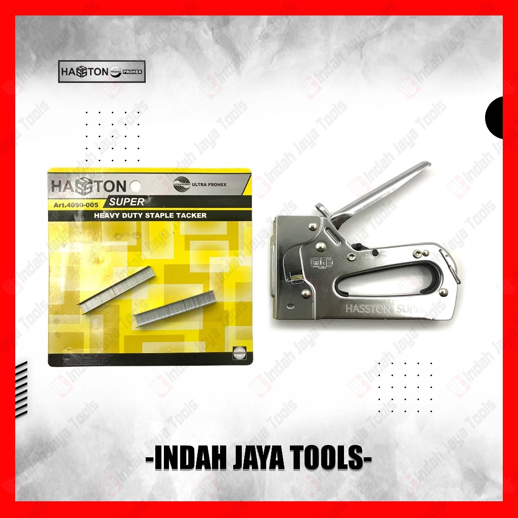 

HASSTON 4090-005 Staples Gun Tacker 3 in 1 - Stapler Jok Tembak Hekter 3 Way Staple Heavy Duty