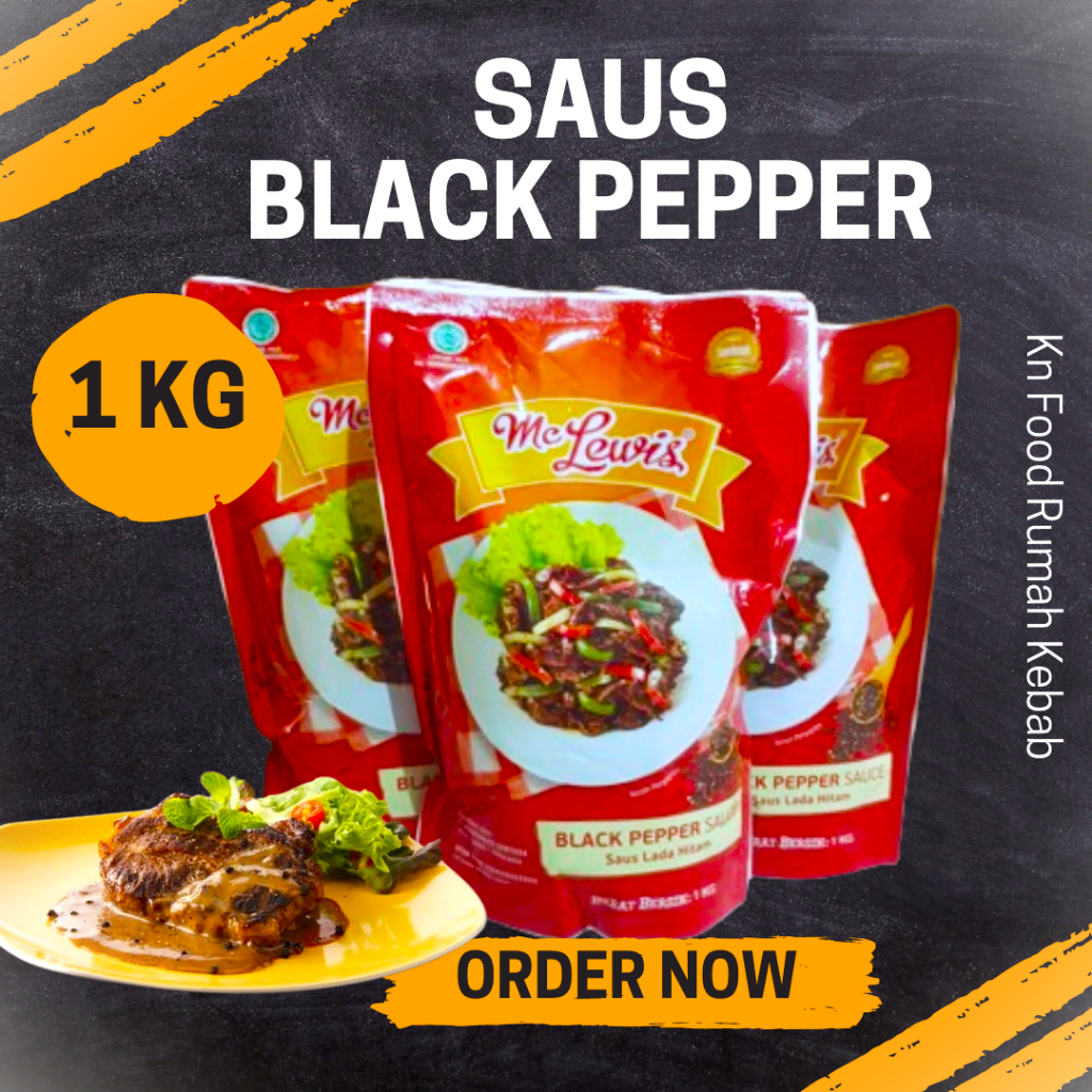 

Sauce Mc Lewis Blackpepper 1 KG/ Saus Blackpapper/Saus Lada Hitam 1 kg
