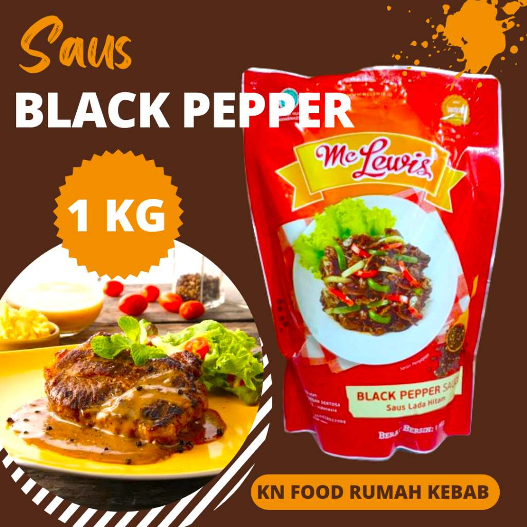 

Sauce Mc Lewis Blackpepper 1 KG/ Saus Blackpapper/Saus Lada Hitam 1 kg