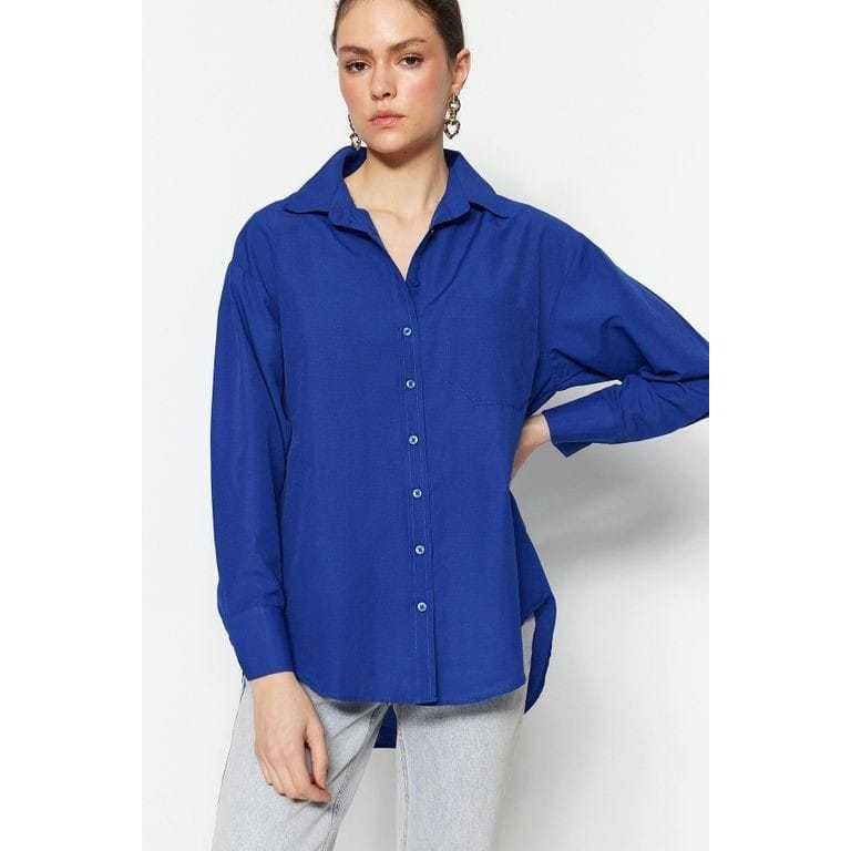 kemeja wanita merah putih atasan merah putih