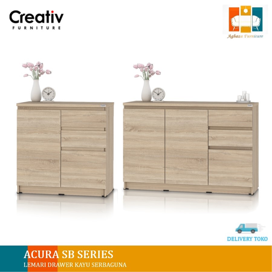 Credenza Astetic/ Sideboard Chest Drawer Minimalis Serbaguna Creativ ACURA SB 80 / SB 120
