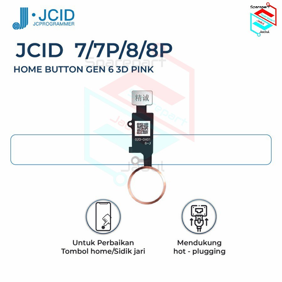 HOME BUTTON JC HOME-6-3D PINK FOR IPHONE 7/7P/8/8P ORIGINAL
