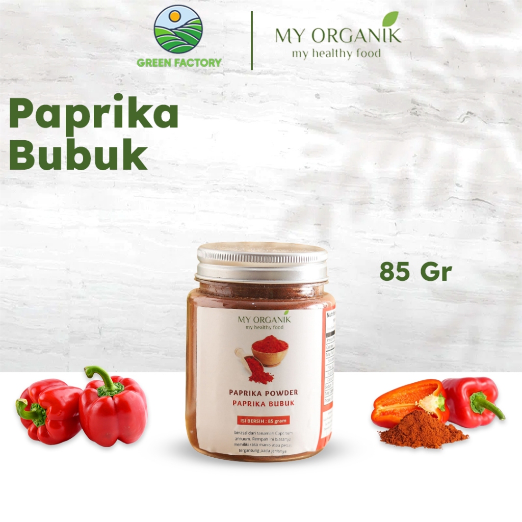 

My Organik Paprika Merah Bubuk Red Paprika Powder Murni Tanpa Campuran 85 g