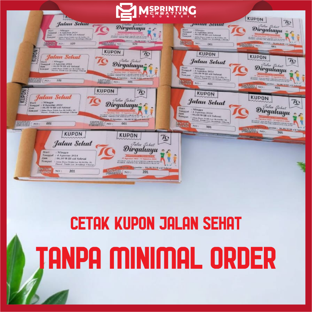 CETAK KUPON/KARCIS CUSTOM Satuan | Kupon Custom Kupon Undian Kupon Karcis Parkir Kupon Hadiah Kupon