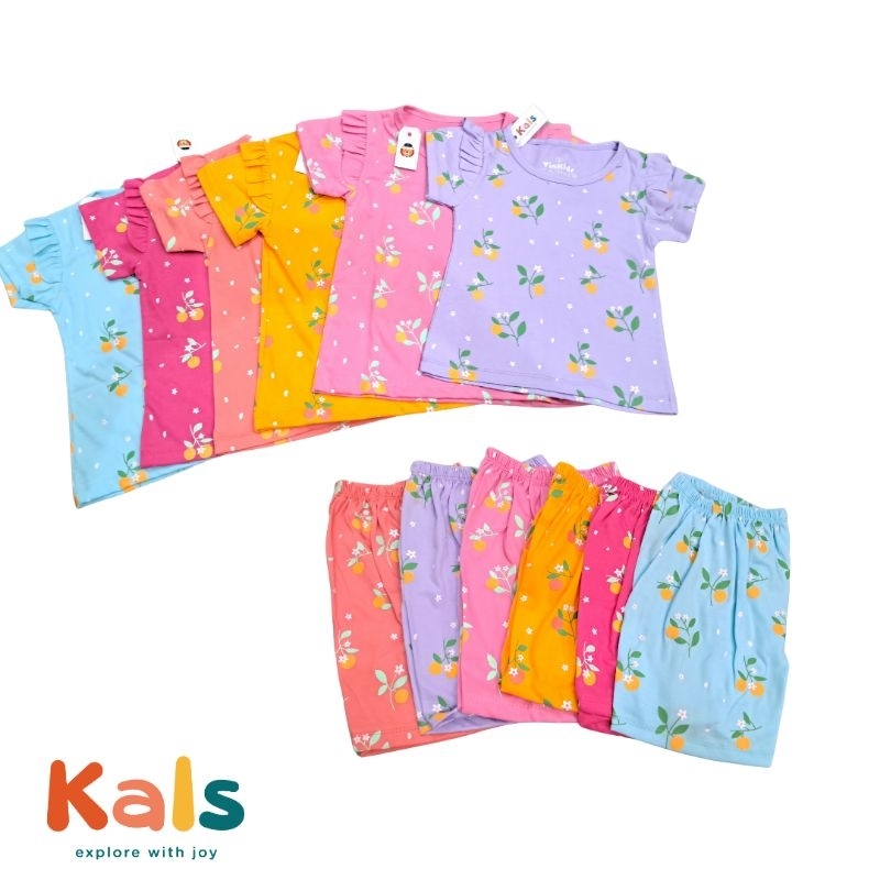 Setelan Anak Perempuan Cotton Combed Printed Tee