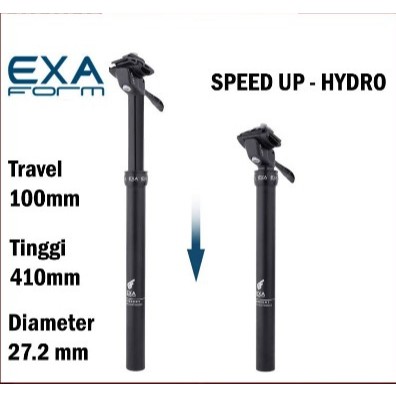 EXA Form Dropper Seatpost Hidrolik Sepeda 27.2mm Tuas Manual