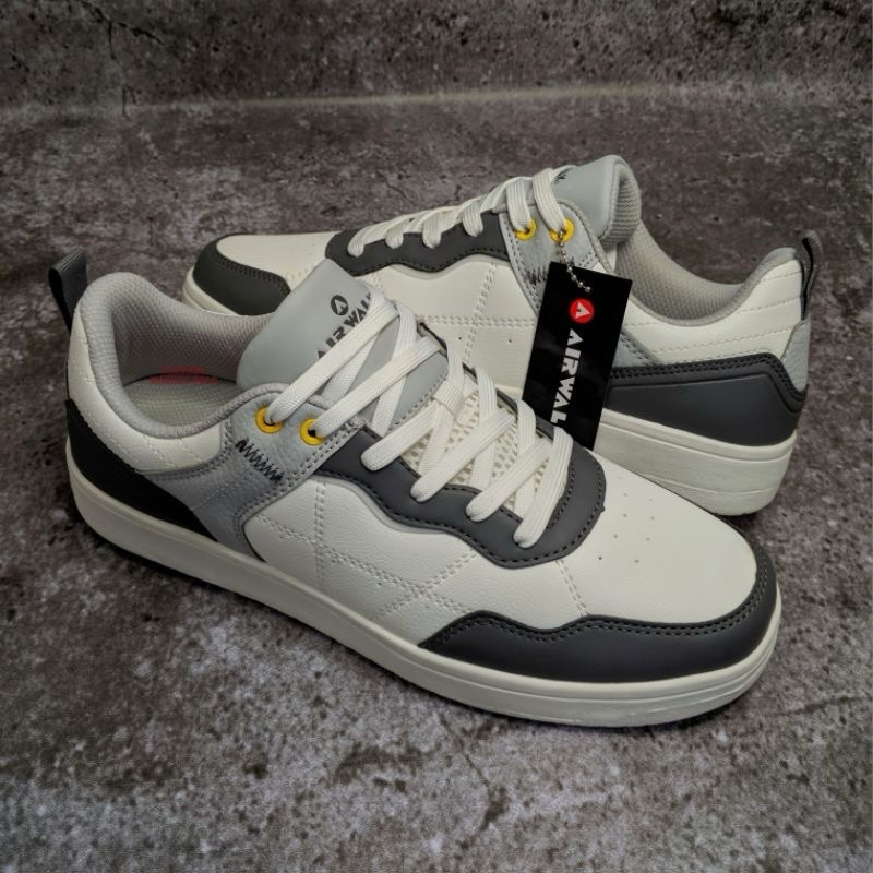 Sepatu Airwalk Ariko Men's Putih Grey Sneakers- White/grey