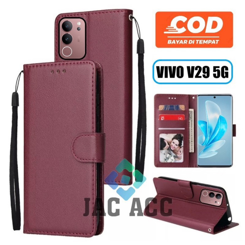 FLIP CASE HP PREMIUM UNTUK HP VIVO V29 5G LEATHER FLIP CASE HP PREMIUM UNTUK HP VIVO V29 5G