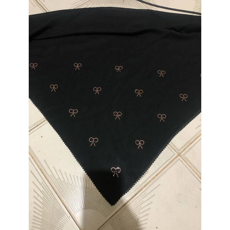payet mote swarovski premium gosok press kerudung segi empat pakaian muslim