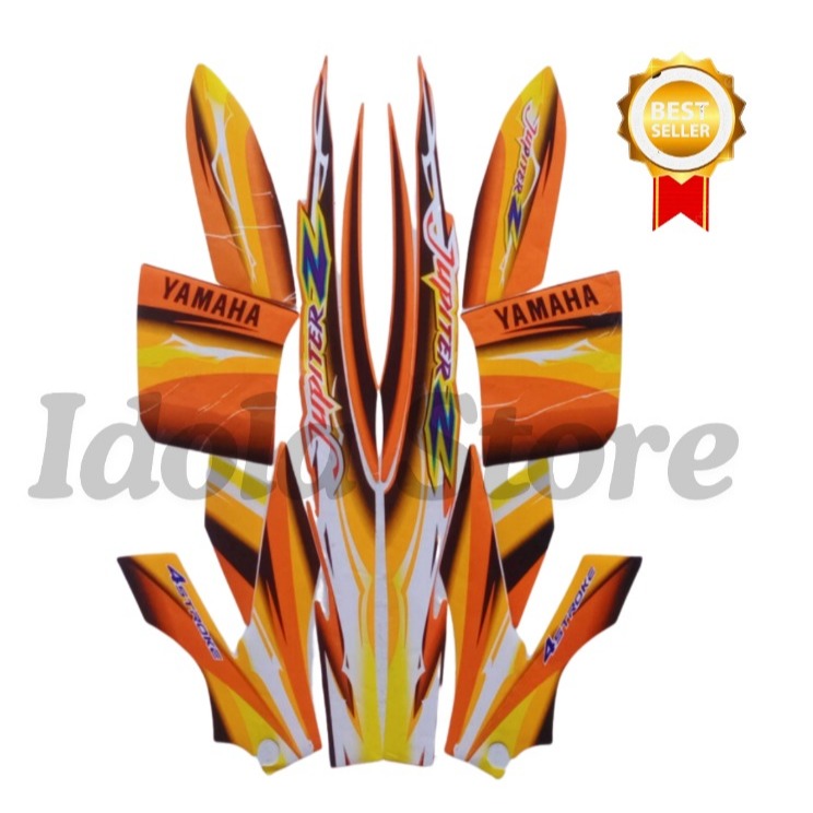 Stiker Striping Standar Yamaha Jupiter Z 2004 Kuning Merah List Stiker Standar Jupiter Z 2004