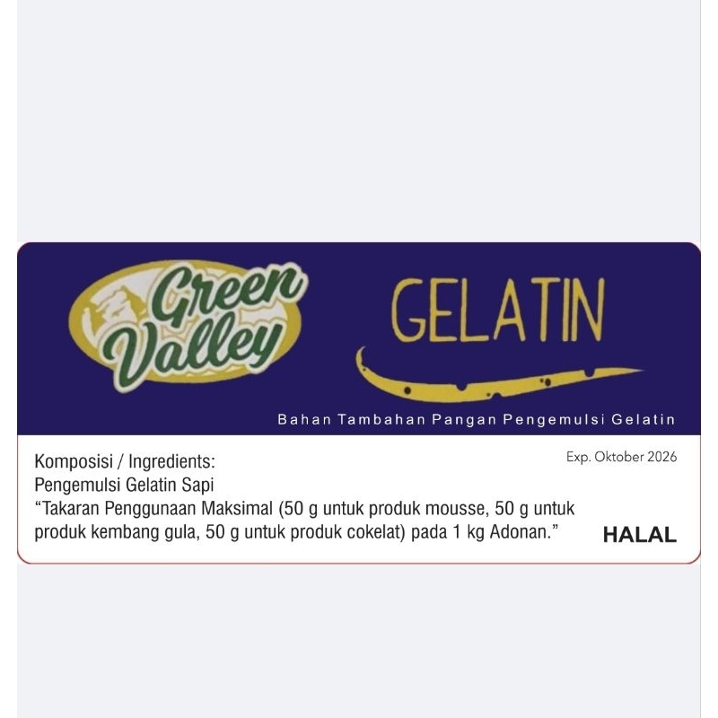 

gelatin 100 gram