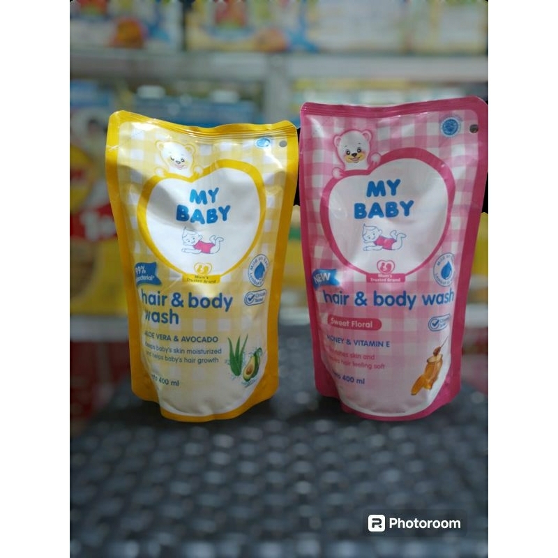 My Baby Hair & Body Wash - Milk Bath -Sabun Shampo Bayi  400ml Refill