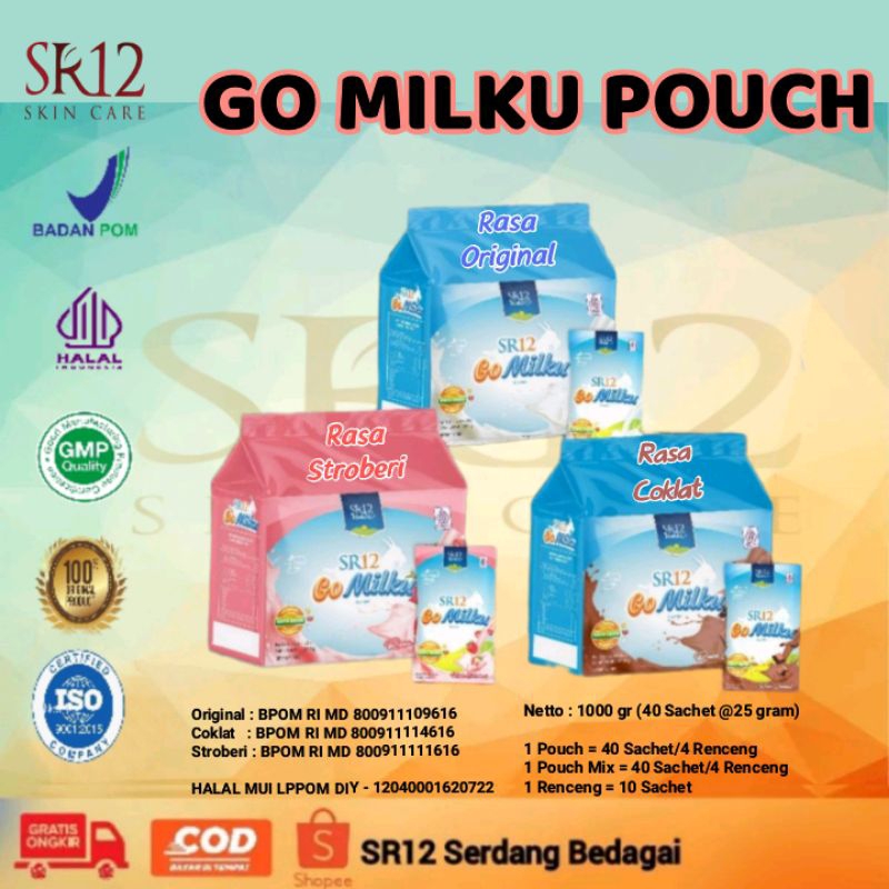 

Go Milku Pouch SR12 / Susu Go Milku Sachet / 1 Pouch = 40 sachet