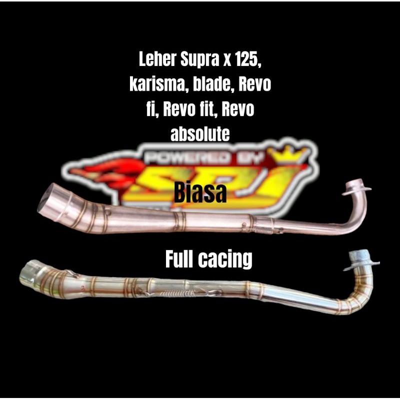 (1kg 2pcs) Leher Knalpot racing bebek full cacing dan biasa Sepeda inlet 50 mm blade karisma supra x