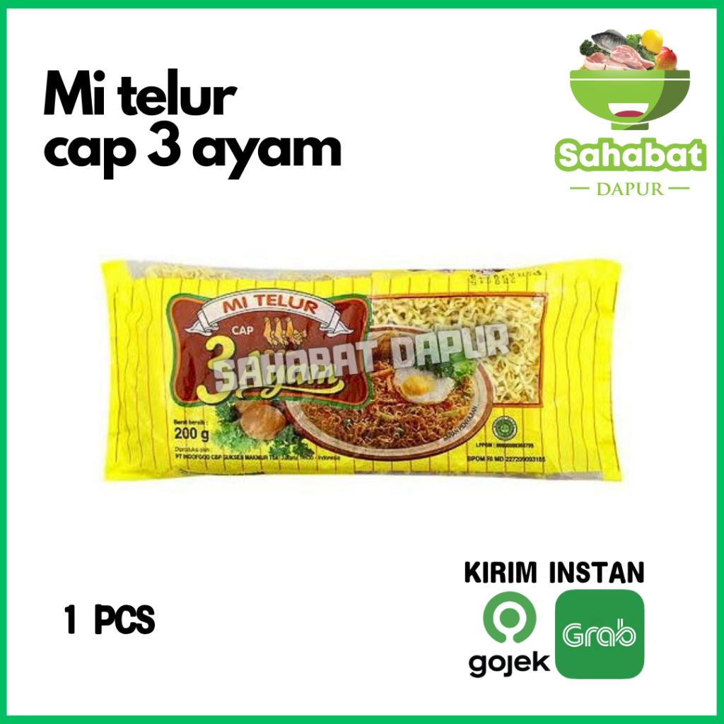 

Mi / Mie Telur Cap 3 Ayam - Sahabatdapur