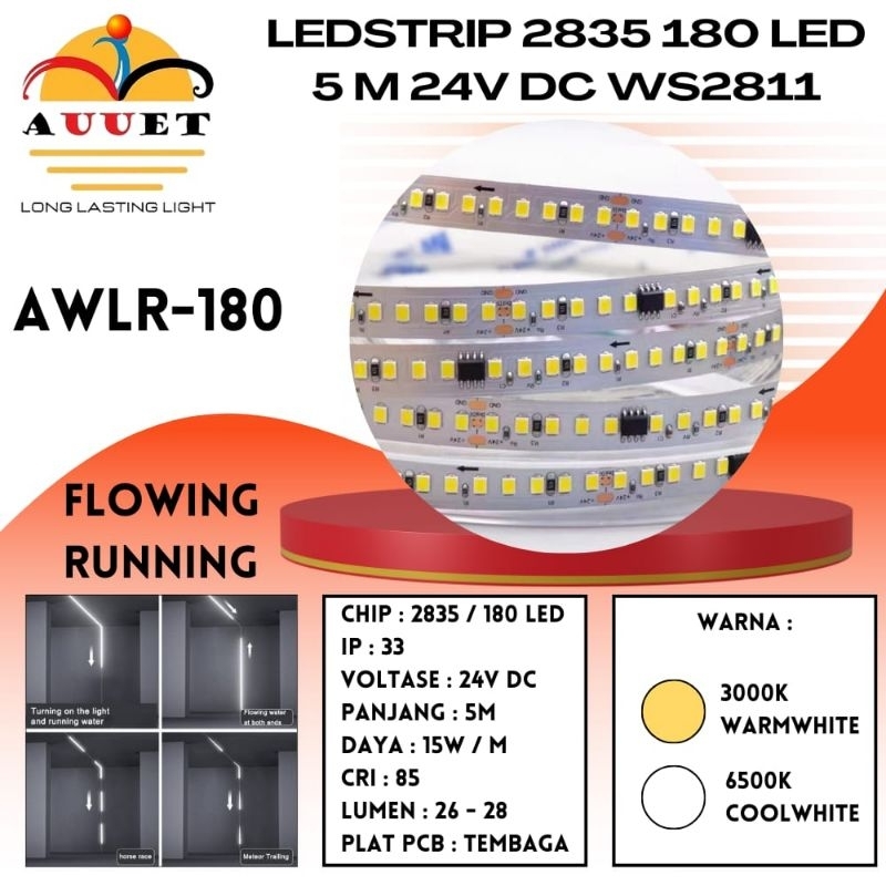 LED Strip Running Water Flowing 2835 24V LED Smart  WS2811 900Led/ 5M